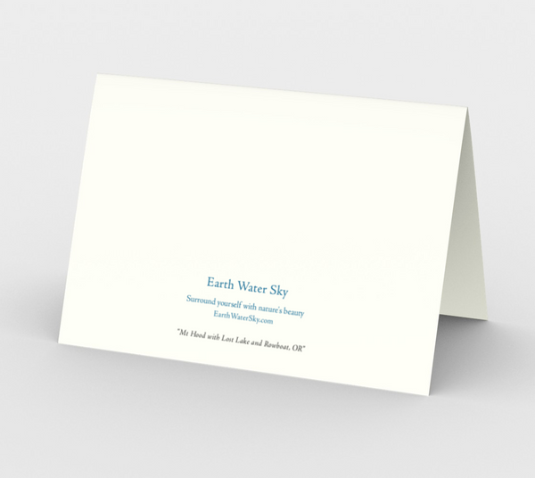 Nature Greeting Card, 5x7 - Mt Hood Rowboat and Lost Lake