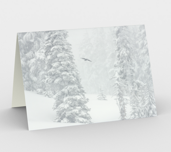 Raven Greeting Card, 5x7 - Carefree