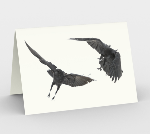 Raven Greeting Card, 5x7 - Socrates and Aristotle
