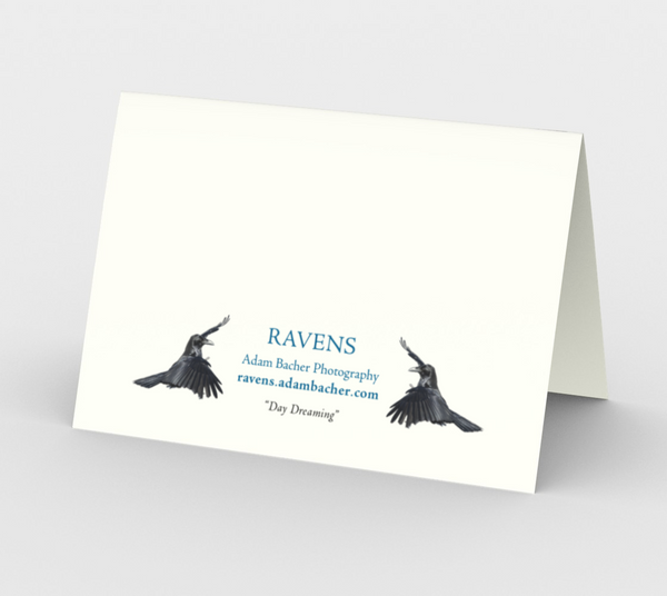 Raven Greeting Card, 5x7 - Day Dreaming