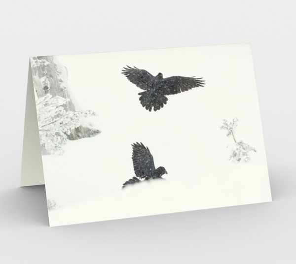 Raven Greeting Card, 5x7 - Day Dreaming