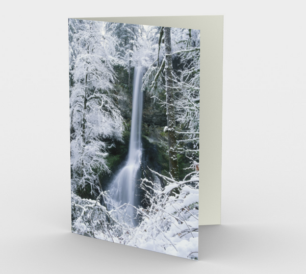 Nature Greeting Card, 5x7 - Winter Falls