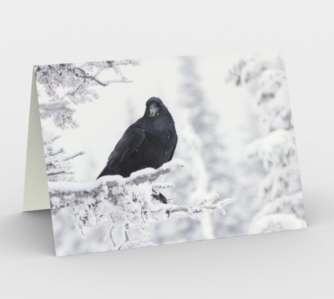 Raven Greeting Card, 5x7 - Time Keeper