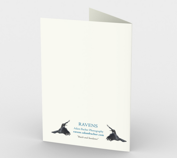 Raven Greeting Card, 5x7 - Butch and Sundance