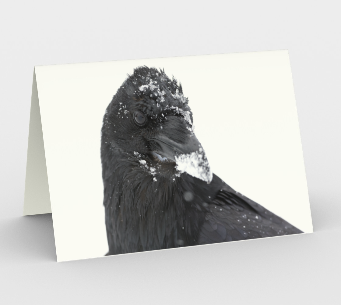 Raven Greeting Card, 5x7 - Watcher