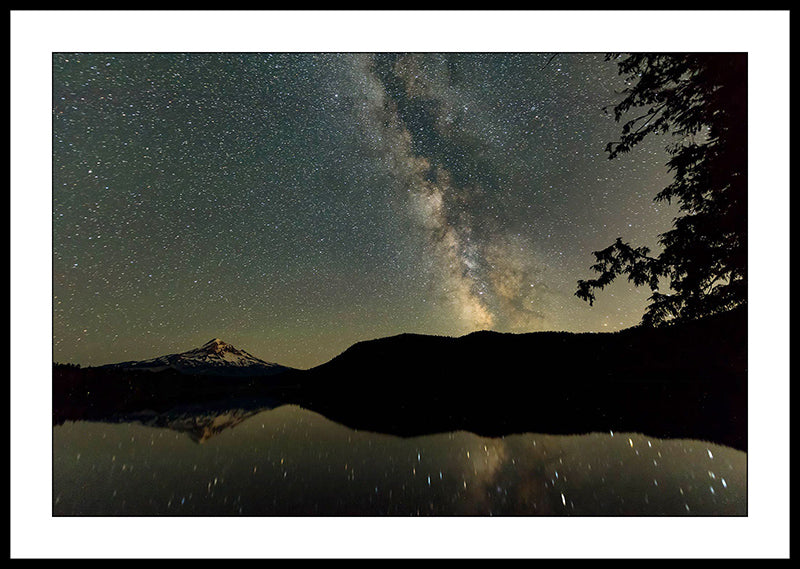 Limited ed. Nature Print - Milky Way Mt Hood and Lost Lake, OR