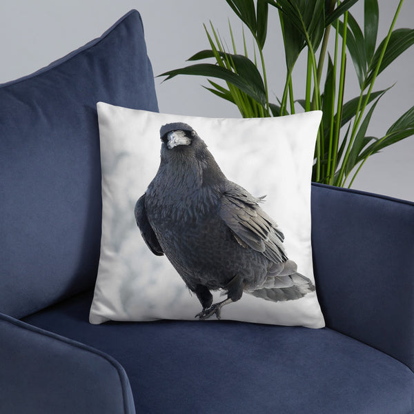 Raven Pillow - 18x18 inches
