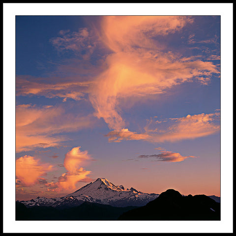 Limited ed. Nature Print - Mt Baker Sunset, WA