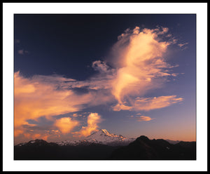 Limited ed. Nature Print - Mt Baker Majestic Sunset, WA